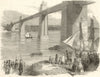 Queen Victoria. Britannia Tubular Bridge. Wales. Menai Strait. Anglesey 1852