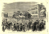 The state funeral procession of Castanos, Duke Bailén, in Madrid. Spain 1852