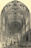 The New Houses of Parliament: St. Stephen's Hall. London. Buildings 1853 print