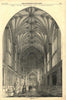 The New Houses of Parliament: St. Stephen's Hall. London. Buildings 1853 print