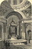 Interior of the church of the Invalides, Paris - crypt of Napoleon's tomb 1853