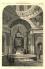 Interior of the church of the Invalides, Paris - crypt of Napoleon's tomb 1853