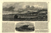 The Holyhead harbour of refuge, from the west pier. Wales. Ports 1853 print