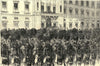 First Battalion of Scots Fusilier Guards leaving Buckingham Palace 1854 print