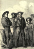 Man-of-war's men. Royal Navy 1854 old antique vintage print picture