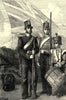 Crimean War British Army troops. Royal Marines Colour-Sergeant Artillery 1854