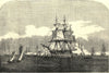 H. M. S. Neptune - Rear Admiral Corry saluting Queen Victoria. Royal Navy 1854