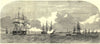 The Baltic Fleet entering Wingo Sound. Hogue Ajax Tribune Euryalus Dragon 1854