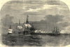 The Baltic Fleet anchoring at the entrance to the Great Belt. Denmark 1854