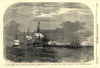 The Baltic Fleet anchoring at the entrance to the Great Belt. Denmark 1854