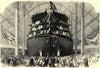 Launch of The Royal Albert at Woolwich. Queen Victoria receiving the wine 1854