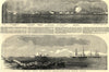 Odessa Bombardment. HMS Hecla & Leopard reconnoitring Hango harbour Finland 1854