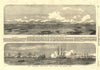 Baro Sound - view in the direction of Helsinki. Finland 1854 old antique print
