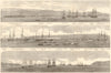 The Transport Fleet Embarking The Troops, At Varna. Bulgaria. Crimean War 1854