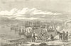 Varna Bay. Allied Expedition Fleet setting sail. Bulgaria. Crimean War 1854
