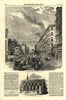 Victoria Street, Westminster. London 1854 old antique vintage print picture