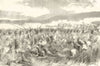 Action at Balaklava. Charge of the Scots Greys, October 25. Crimean War 1854