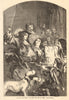 King Charles the Second knighting the loin of beef. Sirloin 1854 old print