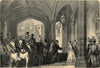 Reception of the French Emperor & Empress at Windsor Castle. Berkshire 1855