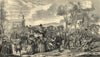 The Dunmow Procession, June 20, 1751. Essex. Society 1855 old antique print