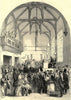 Flitch of bacon custom. Examination of candidates, Great Dunmow town hall 1855