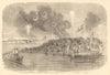 The French mortar battery before Sveaborg (Suomenlinna) . Finland 1855 print