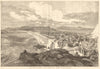 The new bathing-place, Llandudno, North Wales 1855 old antique print picture