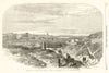 Sevastopol From the arsenal creek. Crimean War 1855 old antique print picture