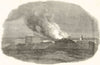 Siege of Sevastopol. Destruction of part of Large Barracks. Crimean War 1855