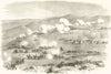 Battle of Kars. The fight near Tahmasb. Tabia. Turkey. Crimean War 1855 print