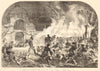 Curee aux flambeaux - the stag given to the hounds by torchlight. France 1855