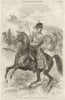 The French Imperial Guard - Horse Artillery. Militaria 1856 old antique print