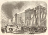 Burning of Covent-Garden Theatre. London. Royal Opera House 1856 old print
