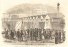 Grand Naval Review. Tourists going to view the fleet. The Hard, Portsmouth 1856