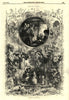 The May Queen: Going a Maying. England. Children 1856 old antique print