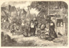 Market day - by Y. G. B. O'Neil. Society 1856 old antique print picture