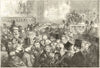 Crimean War. Peace Illuminations - A Street Scene. London 1856 old print