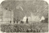 Crimean War Peace Commemoration. Fireworks from the Mall. St. James's Park 1856