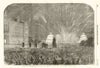 Crimean War Peace Commemoration. Fireworks from the Mall. St. James's Park 1856