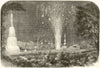 Crimean War Peace Commemoration. Fireworks in Green Park. London 1856 print