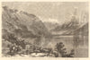 The lake of Geneva - by W. Collingwood Smith. Switzerland 1856 old print