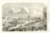 King of Belgium in the New Place St. Joseph, Quartier Leopold 1856 print