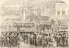 Russian Coronation Kremlin courtyard Imperial Procession palace Cathedral 1856