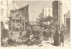 A street in Naples - sketched by Forregio. Italy 1856 old antique print