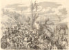The Vintage in France 1856 old antique print picture