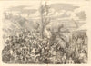 The Vintage in France 1856 old antique print picture