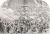Henry the Seventh keeping Christmas in Westminster Hall. London 1856 old print