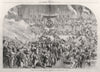 Henry the Seventh keeping Christmas in Westminster Hall. London 1856 old print
