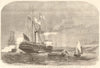 Grand Duke Constantine disembarking at Osborne House. Isle of Wight 1857 print