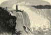 The falls of Niagara. North America. Waterfalls 1857 old antique print picture